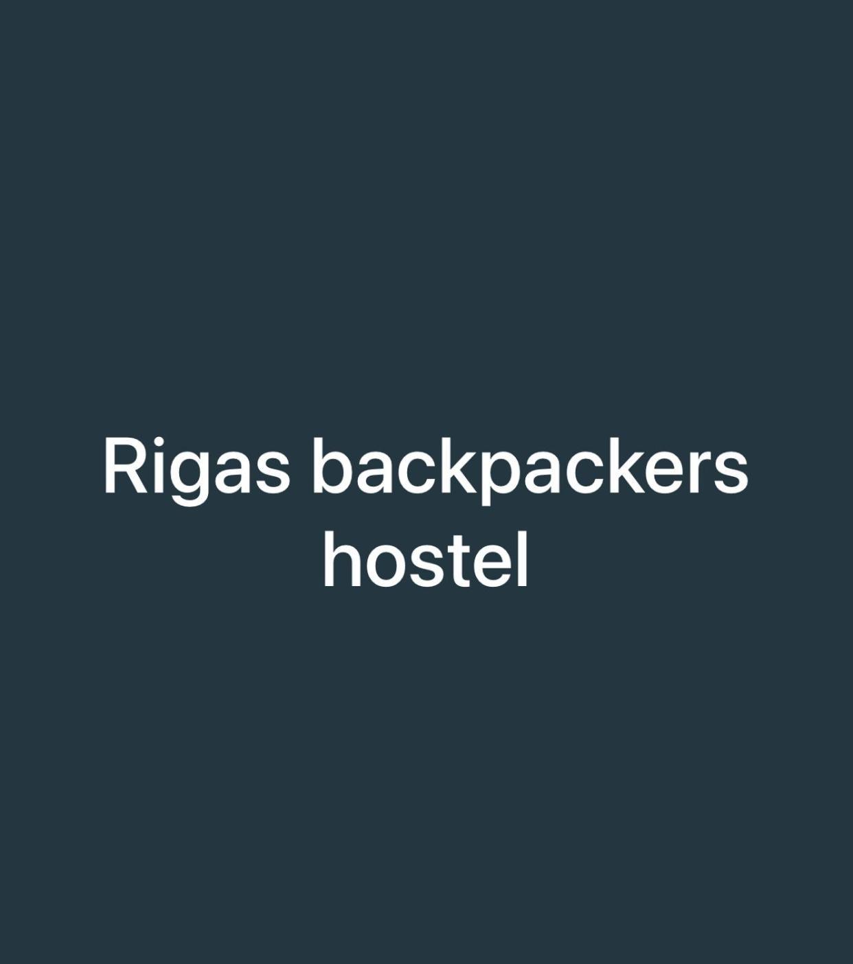 Rigas Backpackers Dzīvoklis Riga