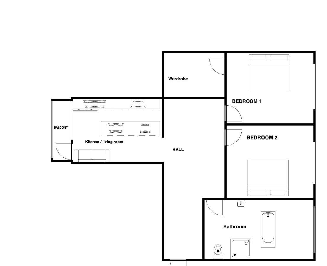 Vesetas Two Bedroom Design Riga