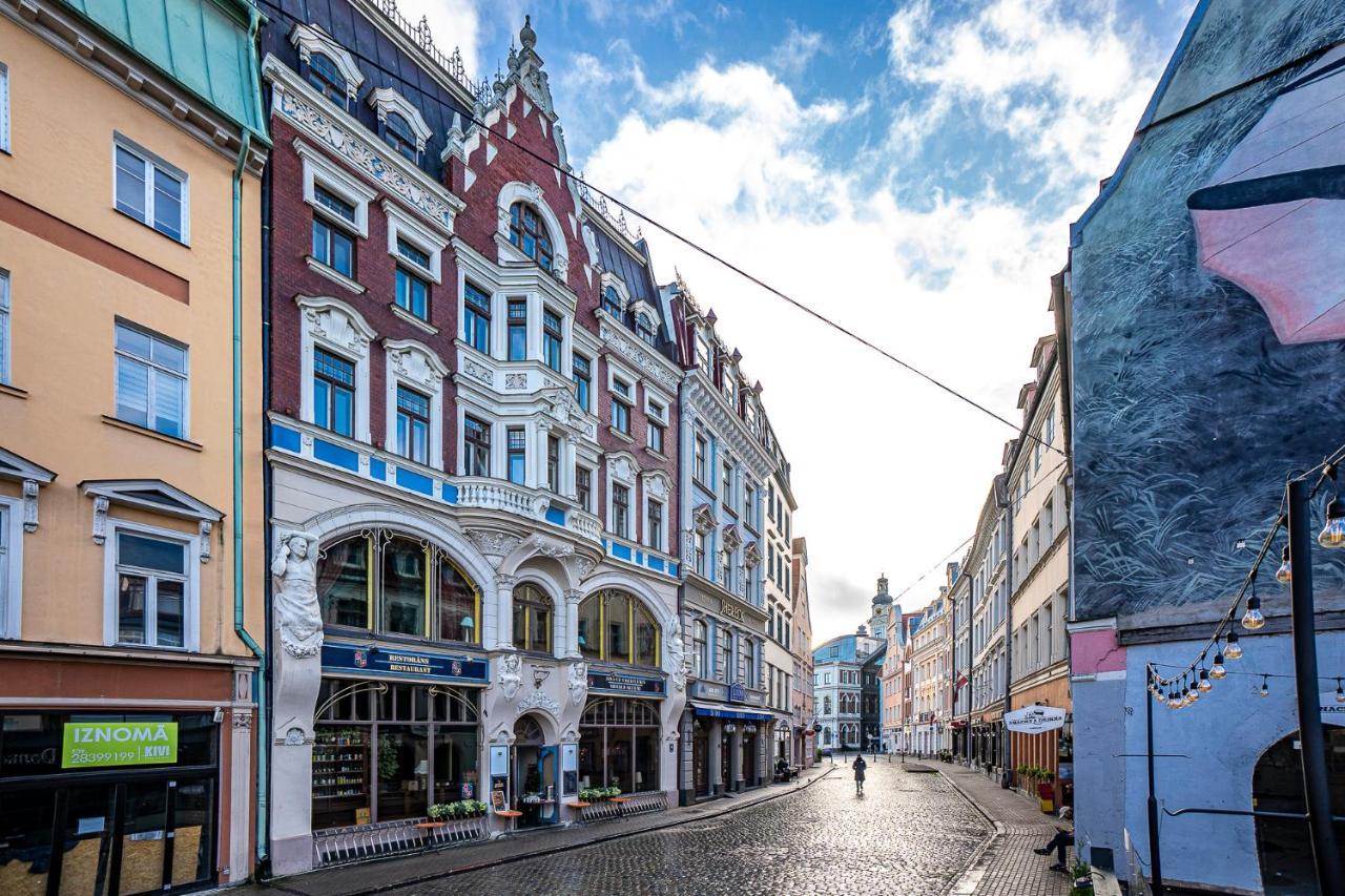 Blue Bird In Old Town Riga
