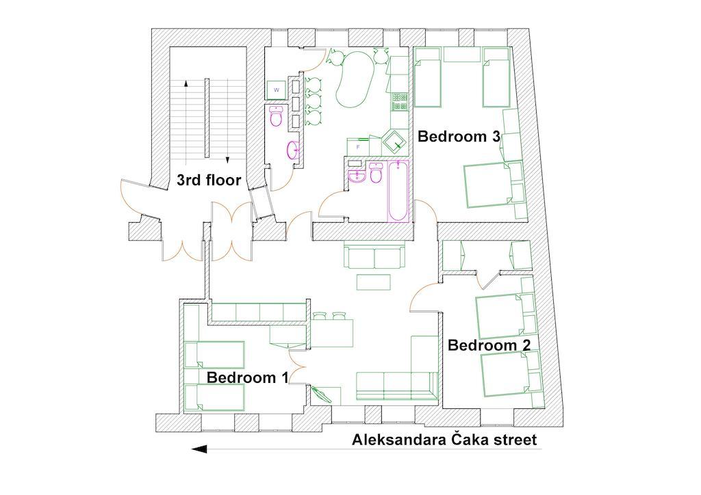 Apartment Aleksandra Caka 65 Riga
