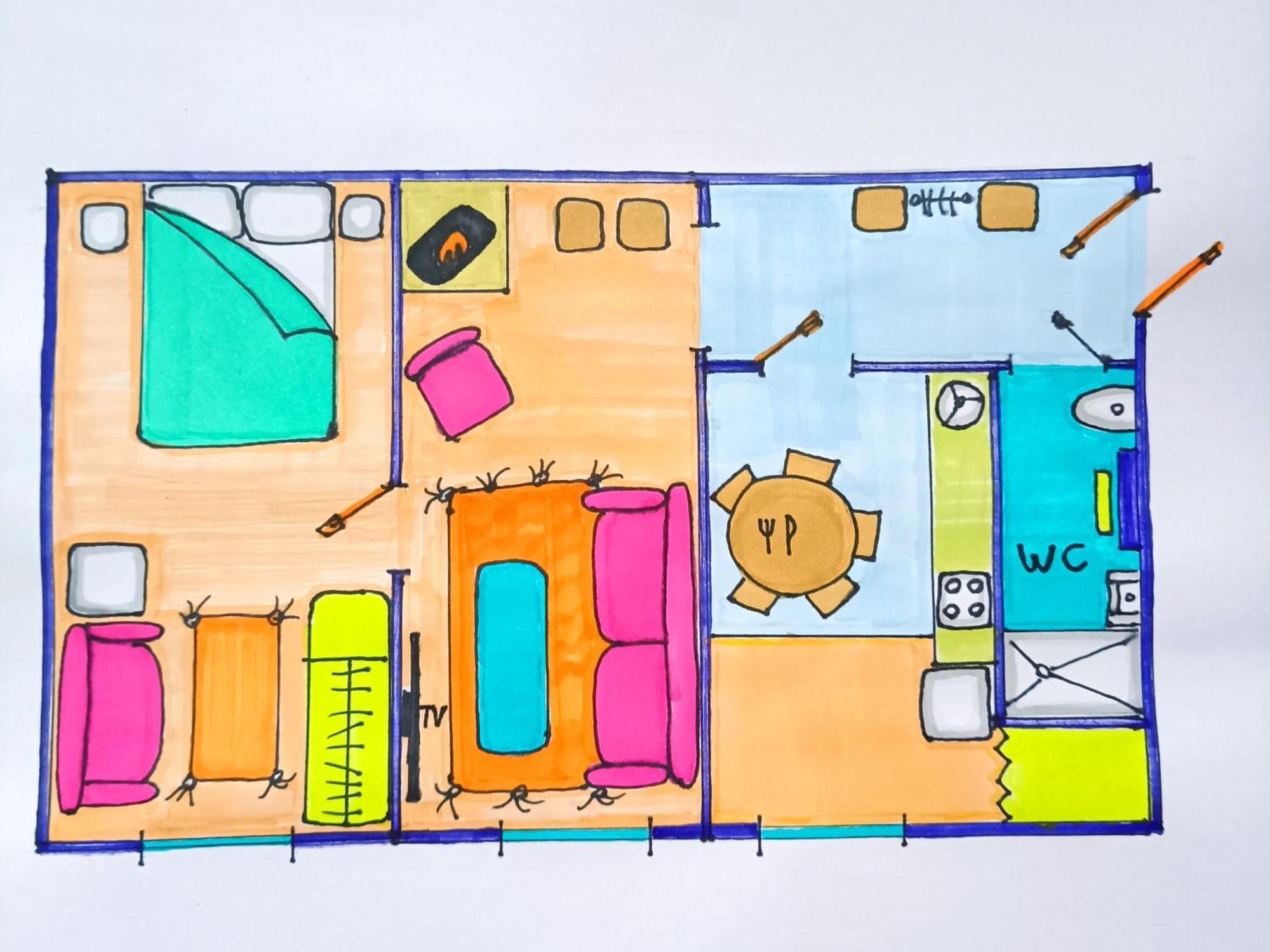 Center Two With One Bedroom, Up To 5 Guests, Self Check-in, Free Parking *