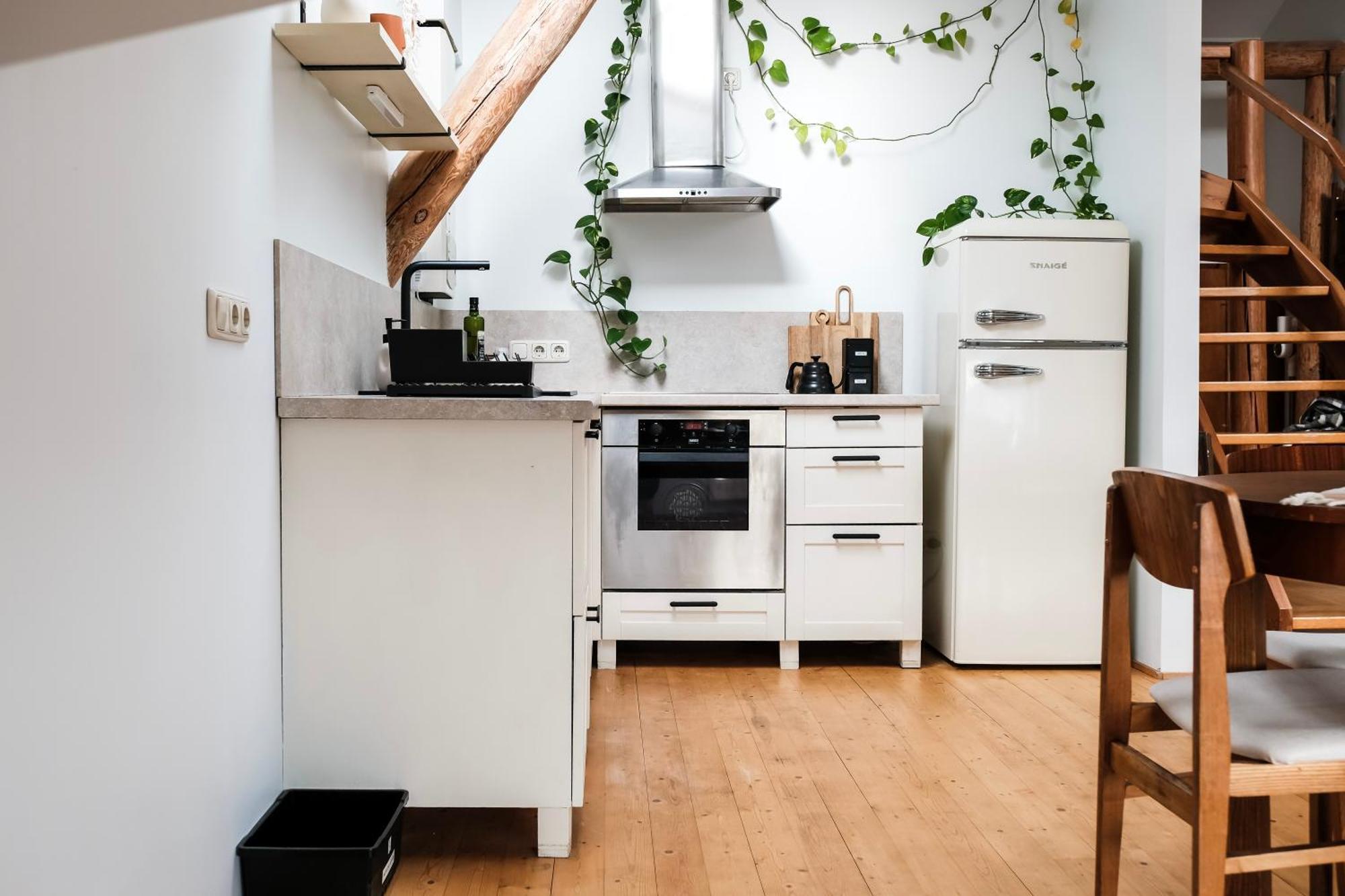 White Loft In Center With 2 King Size Beds Apartment Riga