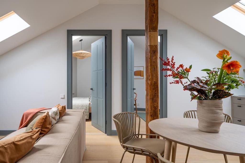 Bright Designer Mansard In City Centre Apartment