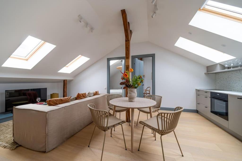 Bright Designer Mansard In City Centre Apartment