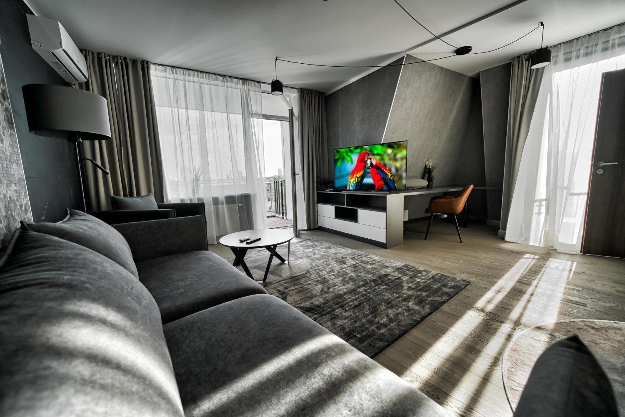 Urban Oasis: Fitness-focused With Views Apartment Riga